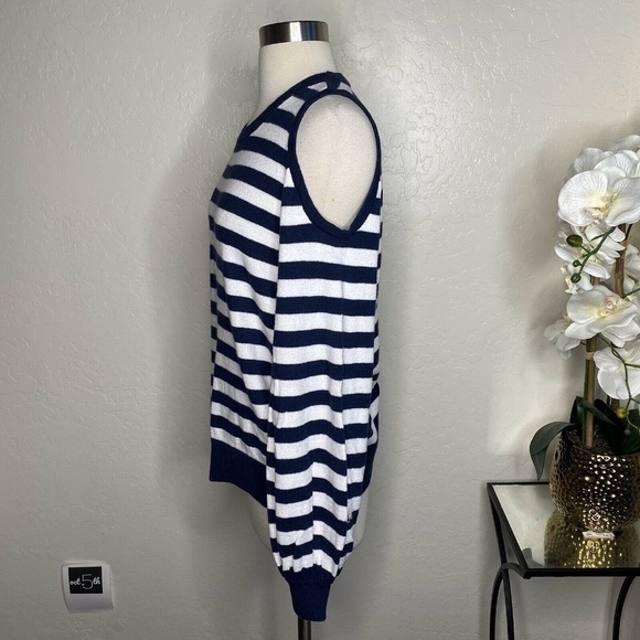 Michael Kors Striped Cold Shoulder Sweater - Picture 3 of 6